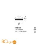 Потолочный светильник De Majo DOME P38 ED 0DOME0P11 - Схема
