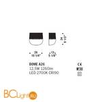 Настенный светильник De Majo DOME A26 0DOME0A20 - Схема