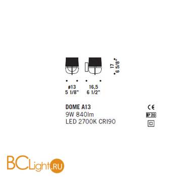 Настенный светильник De Majo DOME A13 ED 0DOME0A11 - Схема