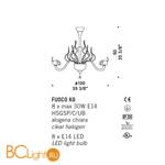 Люстра De Majo FUOCO K8 0FUOC0K08 - Схема