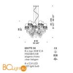 Люстра De Majo GOUTTE S8 0GOUT0S40 - Схема