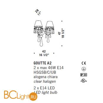 Бра De Majo GOUTTE A2 0GOUT0A21 - Схема