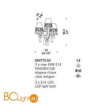 Бра De Majo GOUTTE A3 0GOUT0A31 - Схема
