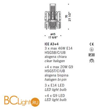 Бра De Majo ICE A3+4 0ICE00A07 - Схема