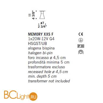 Встраиваемый светильник De Majo MEMORY XXS F 0MEMO0F00 - Схема