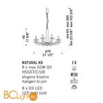 Люстра De Majo NATURAL K8 0NATU0K10 - Схема