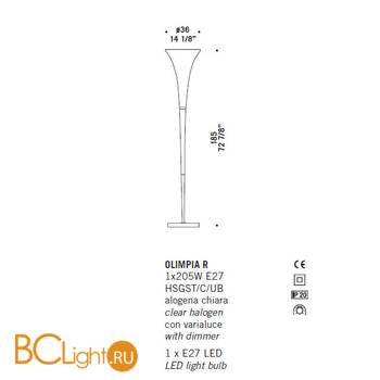 Напольный светильник De Majo OLIMPIA R 0OLIM0R00 - Схема