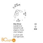 Бра De Majo POLI PO A2 0POLI0A-2 white - Схема