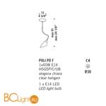 Потолочный светильник De Majo POLI PO F 0POLI0F-1 aquamarine - Схема