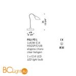 Настольная лампа De Majo POLI PO L 0POLI0L-0 green - Схема