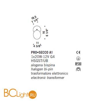 Бра De Majo PRO–SECCO A1 0PROS0A10 - Схема