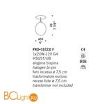 Встраиваемый светильник De Majo PRO–SECCO F 0PROS0F10 - Схема