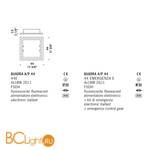 Настенный светильник De Majo QUADRA A/P 44 0QUAD0A44 - Схема