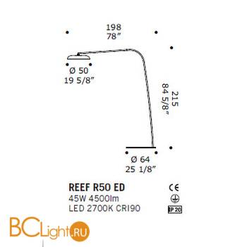 Торшер De Majo REEF R50 ED 0REEF0R50 - Схема