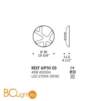 Настенный светильник De Majo REEF A/P50 ED 0REEF0A50 - Схема