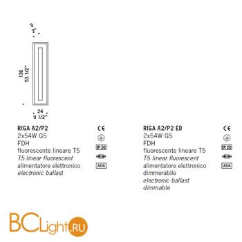 Потолочный светильник De Majo RIGA A2/P2 ED 0RIGA0P21 - Схема