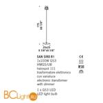 Торшер De Majo SAN SIRO R1 grey - Схема