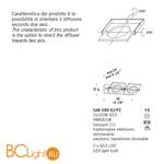 Настенный светильник De Majo SAN SIRO A2/P2 0SSIR0A20 grey - Схема