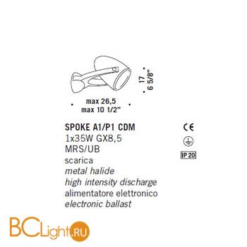 Потолочный светильник De Majo SPOKE A1/P1 CDM 0SPOK0A18 - Схема