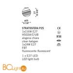 Потолочный светильник De Majo STRATOSFERA P25 0STRA0P25 - Схема