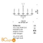 Люстра De Majo TETRA K16 0TETR0K16 - Схема