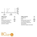 Подвесной светильник De Majo THIN 2 S130ED 0THIN0S24 - Схема