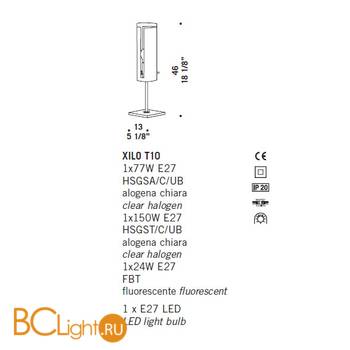 Настольная лампа De Majo XILO T10 0XILO0T11 - Схема