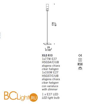Торшер De Majo XILO R10 0XILO0R11 - Схема