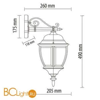 Уличный настенный светильник De Markt Фабур 804020901 - Фото 3
