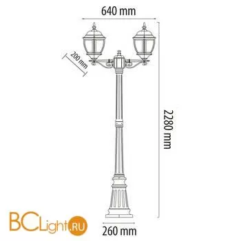 Садово-парковый фонарь De Markt Фабур 804041102 - Фото 7