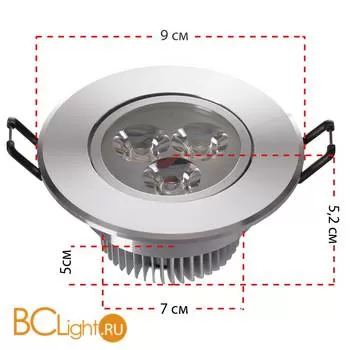 Встраиваемый светильник De Markt Круз 637012703 - Фото 1