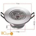 Встраиваемый светильник De Markt Круз 637012703 - Фото 1