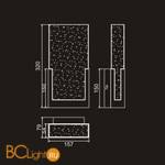 Настенный светильник DeLight Collection W98023L dark bronze - Схема