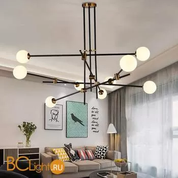 Люстра DeLight Collection Bistro Globe 9 9389P/9 black/gold - Фото 4