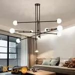 Люстра DeLight Collection Bistro Globe 9 9389P/9 black/gold - Фото 0