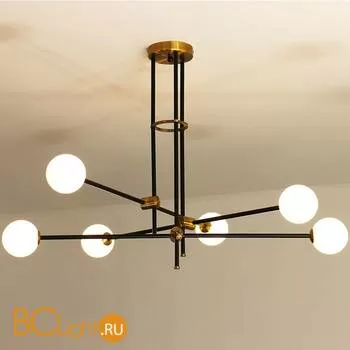 Люстра DeLight Collection Bistro Globe 6 9389P/6 black/gold - Фото 3