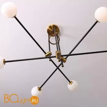 Люстра DeLight Collection Bistro Globe 6 9389P/6 black/gold - Фото 4