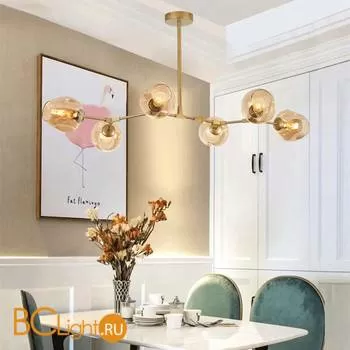 Потолочная люстра DeLight Collection Bubble 7058/8 gold/amber - Фото 1