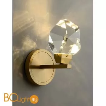 Настенный светильник DeLight Collection crystal rock ii 9701W/1 brass - Фото 1