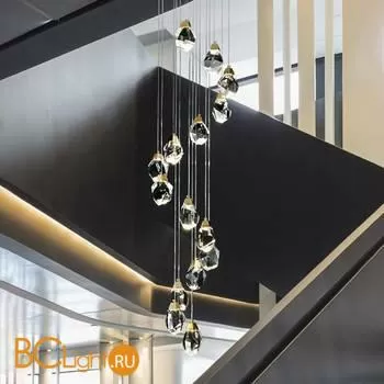 Подвесной светильник DeLight Collection crystal rock ii 9701P/15R brass - Фото 0