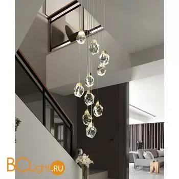Подвесной светильник DeLight Collection crystal rock ii 9701P/10R brass - Фото 0