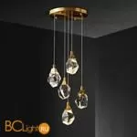 Подвесной светильник DeLight Collection crystal rock ii 9701P/5R brass - Фото 0