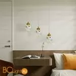 Подвесной светильник DeLight Collection crystal rock ii 9701P/3L brass - Фото 1