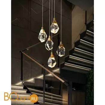 Подвесной светильник DeLight Collection Crystal Rock MD-020B-5 gold - Фото 2