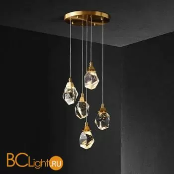 Подвесной светильник DeLight Collection Crystal Rock MD-020B-5 gold - Фото 1