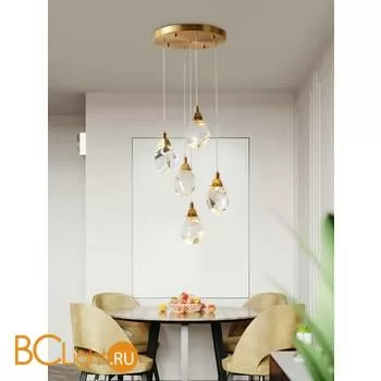 Подвесной светильник DeLight Collection Crystal Rock MD-020B-5 gold - Фото 4