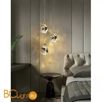 Подвесной светильник DeLight Collection Crystal Rock MD-020B-3 gold - Фото 2