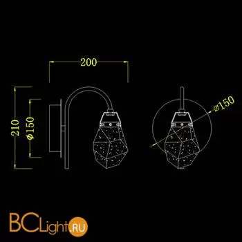 Настенный светильник DeLight Collection Crystal Rock MD-020B-wall chrome - Фото 2