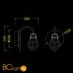 Настенный светильник DeLight Collection Crystal Rock MD-020B-wall chrome - Фото 2