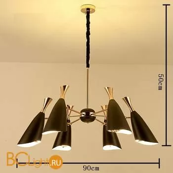 Люстра DeLight Collection Duke 9099P-6 black/gold - Фото 1